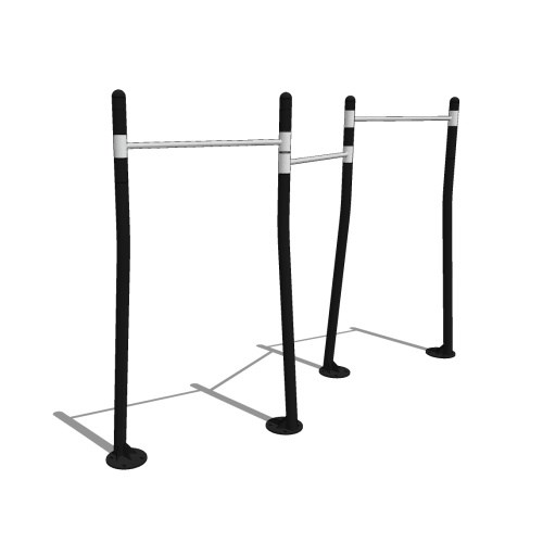 Fitness Equipment: Pull-up Bars Triple