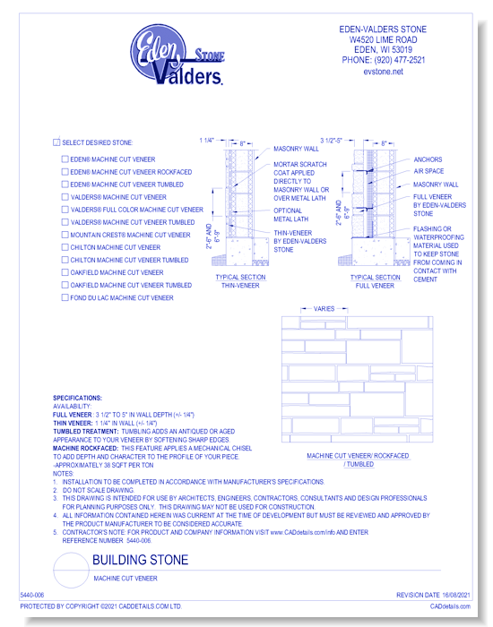 Machine Cut Veneer