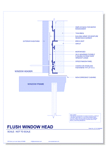 Brick Lath-Sheet: 9 - Flush Window Head