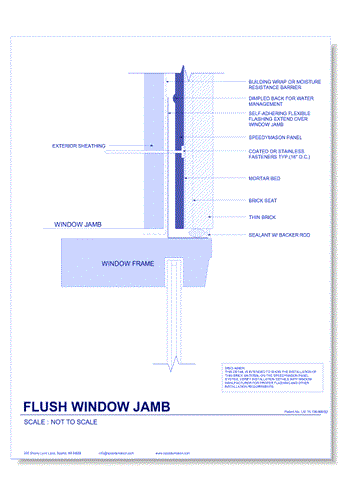 Brick Lath-Sheet: 10 - Flush Window Jamb