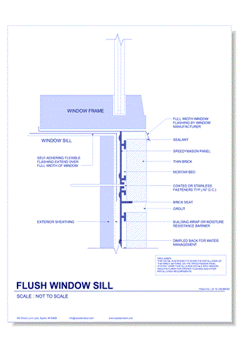 Brick Lath-Sheet: 11 - Flush Window Sill