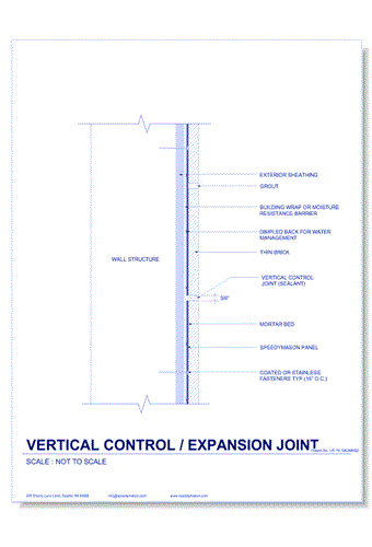 Brick Lath-Sheet: 17 - Vertical Control - Expansion Joint