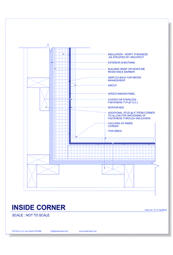 Brick Lath-Sheet: 19 - Inside Corner
