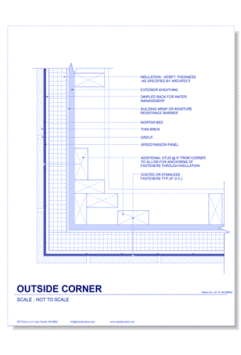 Brick Lath-Sheet: 20 - Outside Corner
