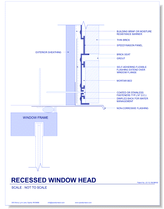 Brick Lath-Sheet: 22 - Recess Window Head
