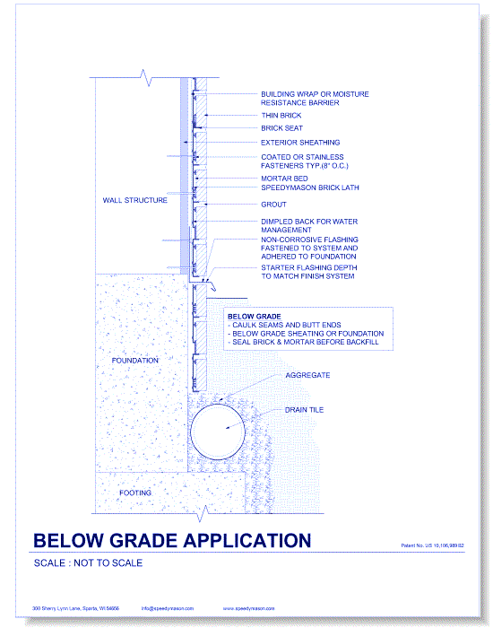 Brick Lath-Sheet: 30 - Below Grade Application