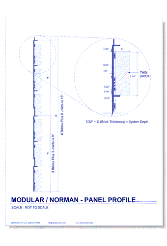 Brick Lath-Sheet: 43 - Modular - Norman - Panel Profile