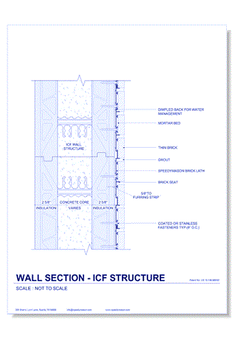 Brick Lath-Sheet: 50 - Wall Section - ICF Structure