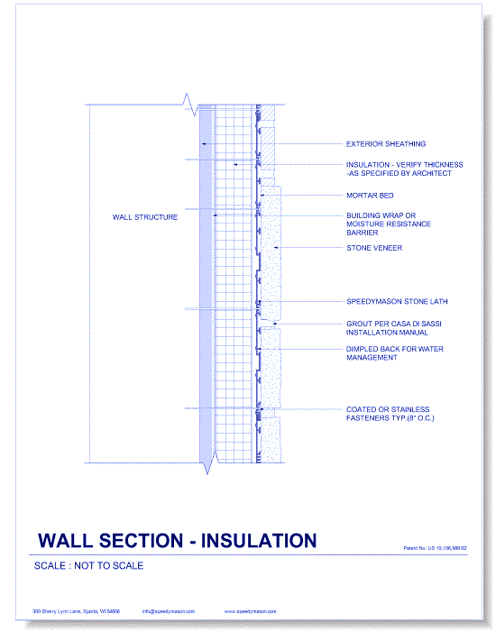 Stone Lath-Sheet: 4 - Wall Section - Insulation