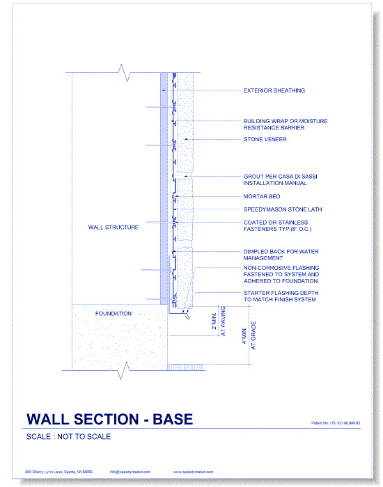 Stone Lath-Sheet: 5 - Wall Section - Base