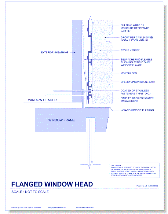 Stone Lath-Sheet: 6 - Flanged Window Head