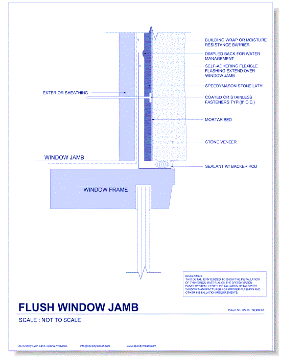 Stone Lath-Sheet: 10 - Flush Window Sill