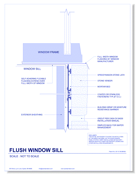 Stone Lath-Sheet: 11 - Flush Window Sill