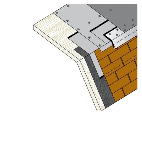 CT-24 Mansard Roof Transition Flashing - CADdetails