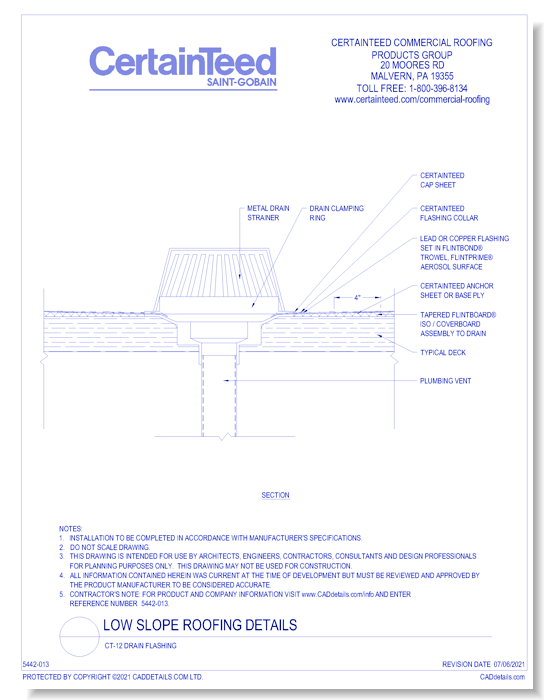 CT-12 Drain Flashing
