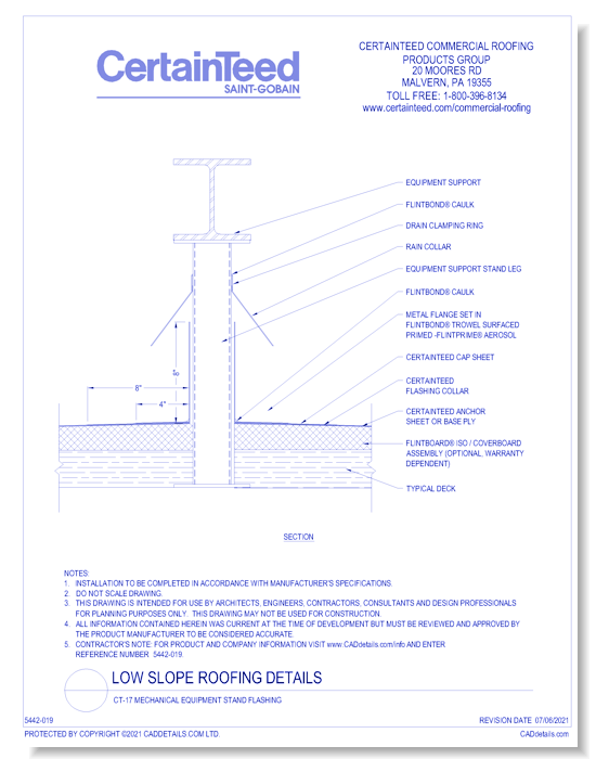 CT-17 Mechanical Equipment Stand Flashing