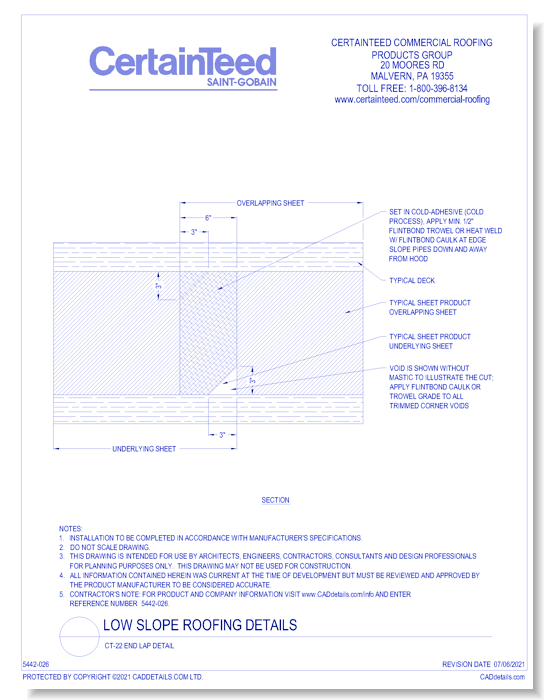 CT-22 End Lap Detail