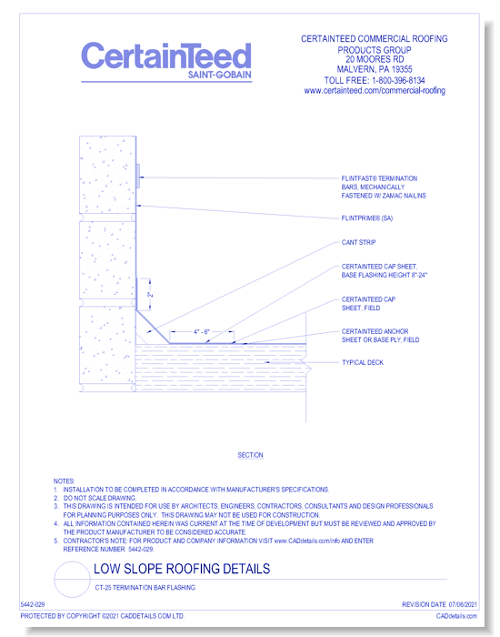 CT-25 Termination Bar Flashing