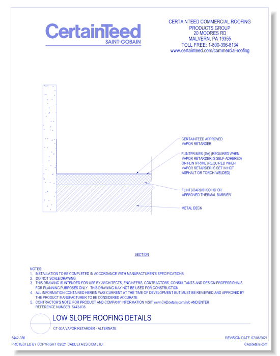 CT-30A Vapor Retarder - Alternate