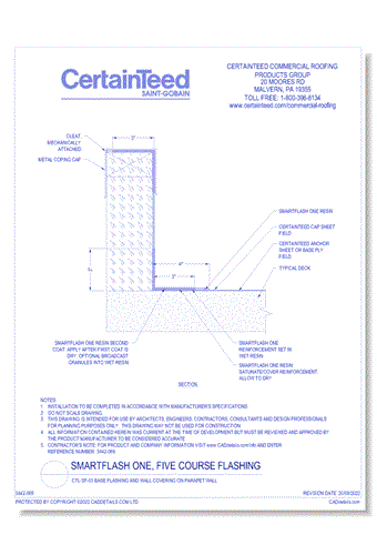 CTL-SF-03 Base Flashing and Wall Covering on Parapet Wall