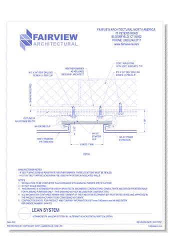 Vitrabond FR: AH Lean System 5B - Alternative Horizontal/Vertical Detail