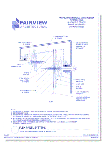Vitrabond FR: AH Flex Panel System 7B - Parapet Detail