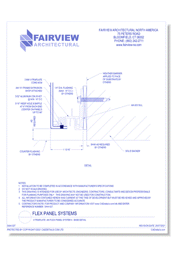 Vitraplate: AH Flex Panel System 4 - Base Detail