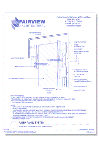  Vitrabond FR (MCM / Aluminum Cladding Material): Flush Panel System - Parapet Detail B.1