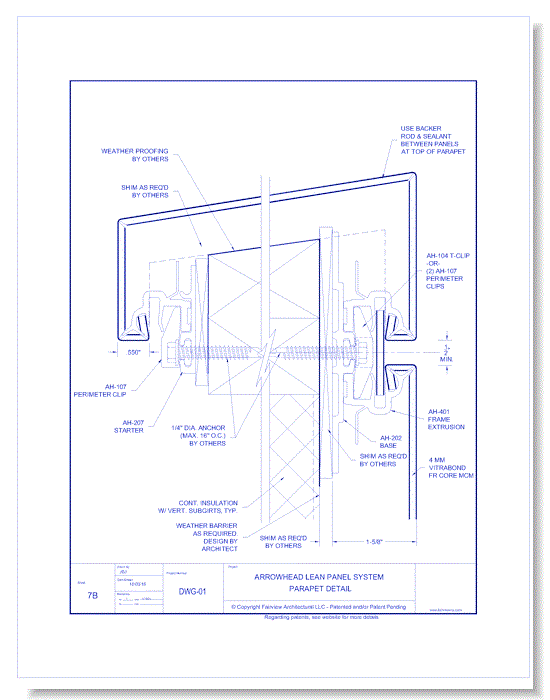 Vitrabond FR: AH Lean System 7B - Parapet Detail