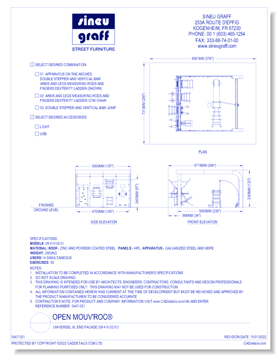 Universel XL End Facade (09 410 02 01)