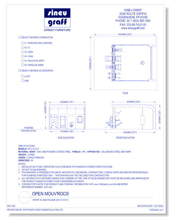 Sport XL End Facade (09 410 03 01)