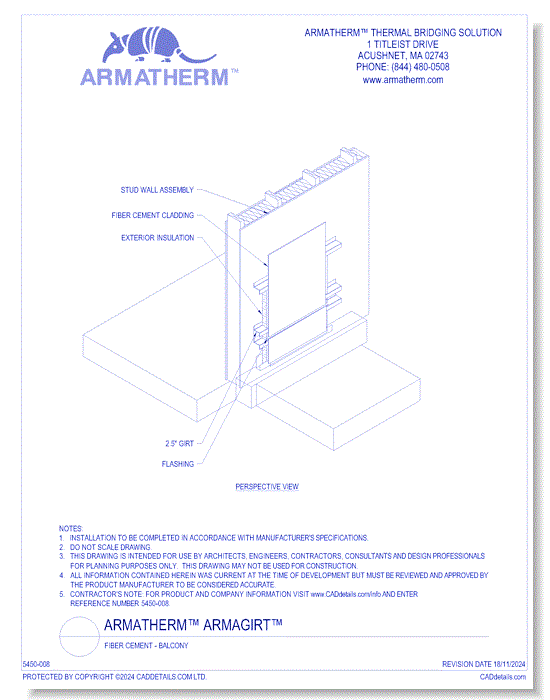 Armatherm™ Z Girt: Fiber Cement - Balcony