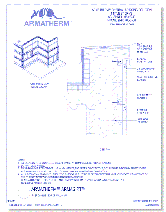 Armatherm™ Z Girt: Fiber Cement - Top Of Wall - CMU