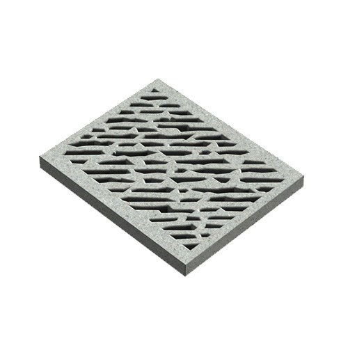 Trench/Pool Grates: Chiseled Rain (66110_CR245H25)