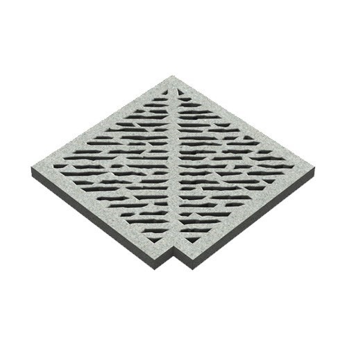 Trench/Pool Grates: Chiseled Rain (68112C_90°CR350H30)