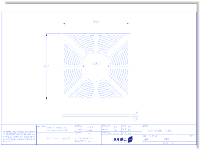 Tree Grates: Concentric (83110_CONCENTRIC S800)