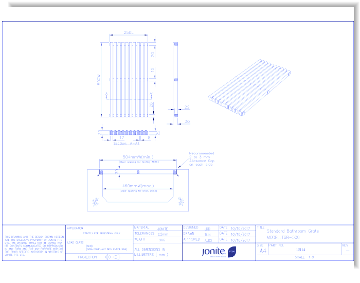 Bathroom Grates: Slotted (12114_Bone-500)