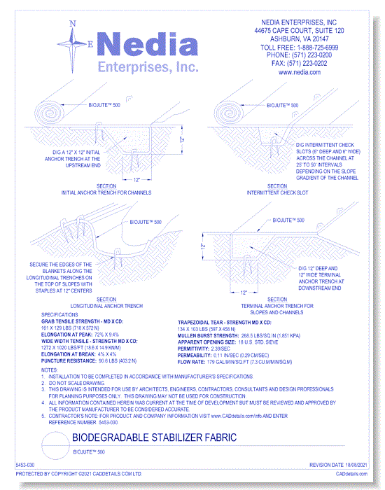 Biodegradable Stabilizer Fabric: BioJute™ 500