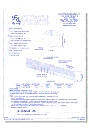 Pole-To-Pole: Straight Line Tension Netting System