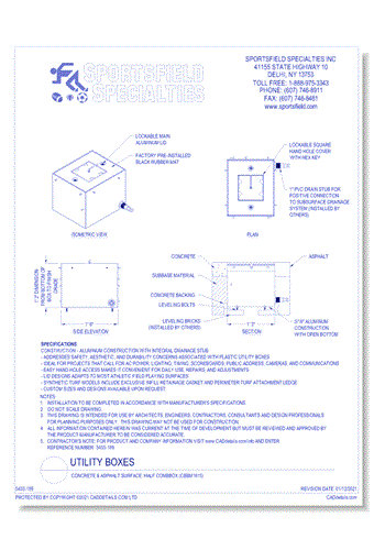 Concrete & Asphalt Surface: Half CombBox (CBBM1815)