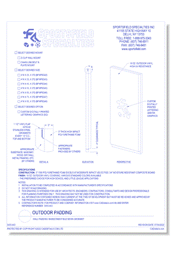 Wall Padding: BaseZone® Field Sewn Grommet