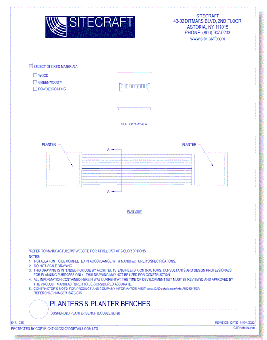 Suspended Planter Bench [double] (DFB)