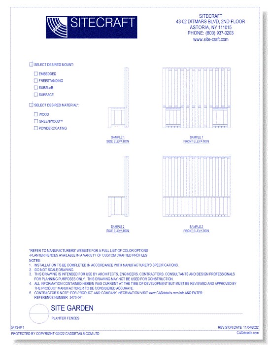 Planter Fences