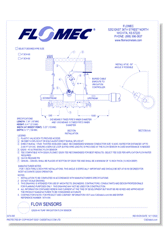 QS200-40 Turf Irrigation Flow Sensor