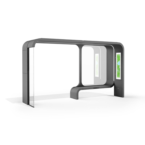 CAD Drawings EnGoPlanet EnGo Smart Solar Bus Shelter Black
