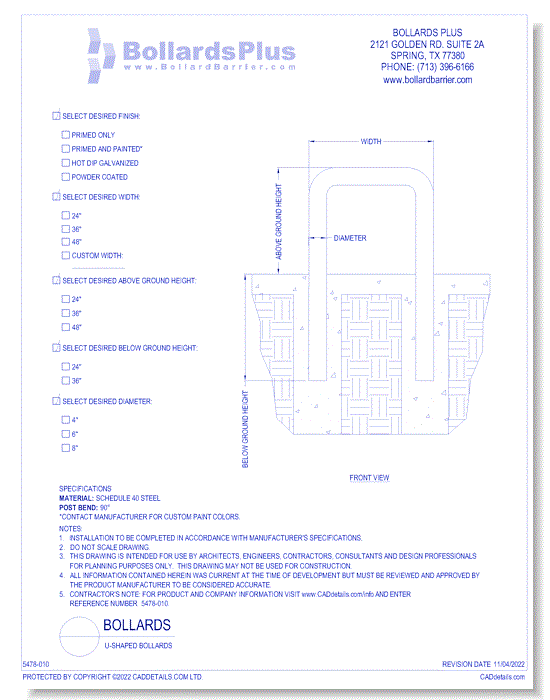 Bollards: U-Shaped Bollards