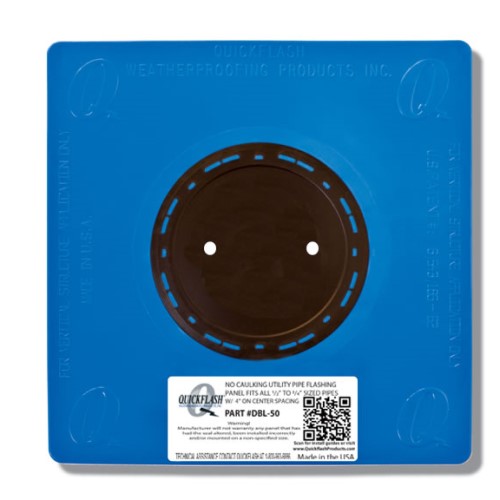 CAD Drawings Quickflash Weatherproofing Products, Inc. DBL-50 PLUMBING, GAS & HVAC FLASHING PANEL