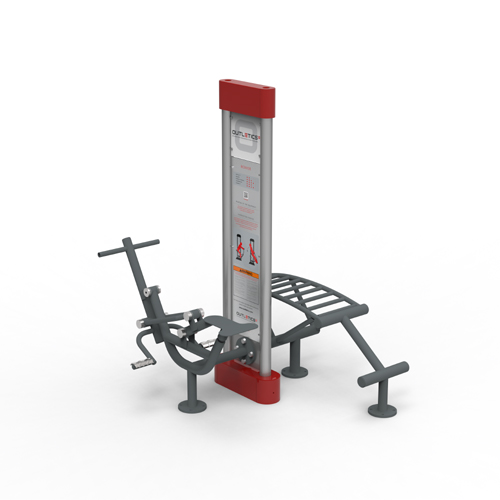 CAD Drawings BIM Models Outletics Abdominal Bench and Rower Combination