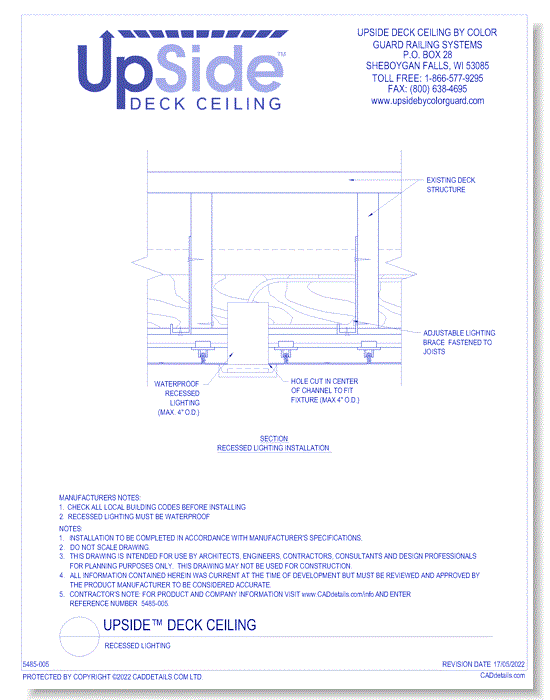 UpSide™ Deck Ceiling: Recessed Lighting