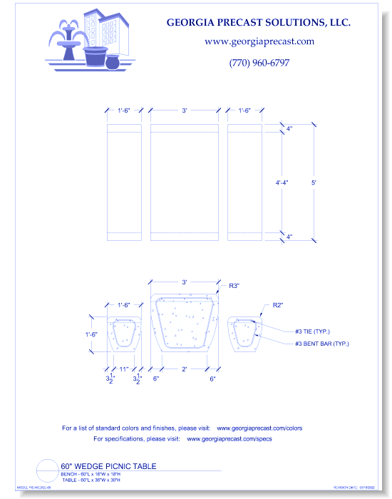 Wedge Picnic Table